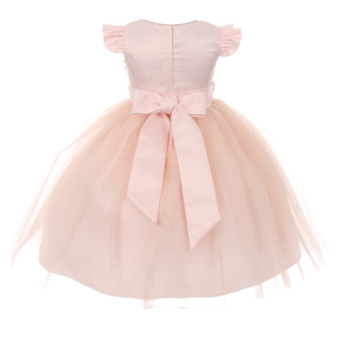 Rain Kids Baby Girls Blush Rhinestone Pearl Accent Headband Easter Dress 6-24M - SophiasStyle.com